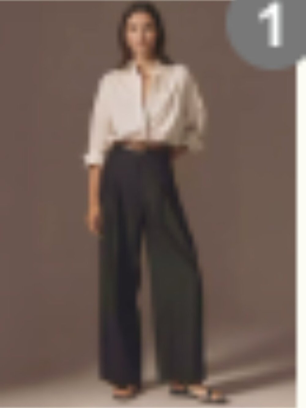 New York & Company Extra Wide Leg Pleated Trousers Pants - L - Picture 2 of 10